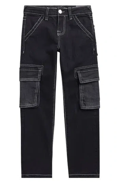 True Religion Kids' Cargo Pocket Jeans In Black