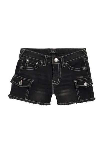 True Religion Kids' Denim Shorts In Black