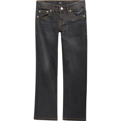 True Religion Kids' Embossed Pocket Straight Leg Jeans In Black