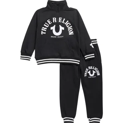 True Religion Kids' Fleece Pullover & Joggers Set In Black