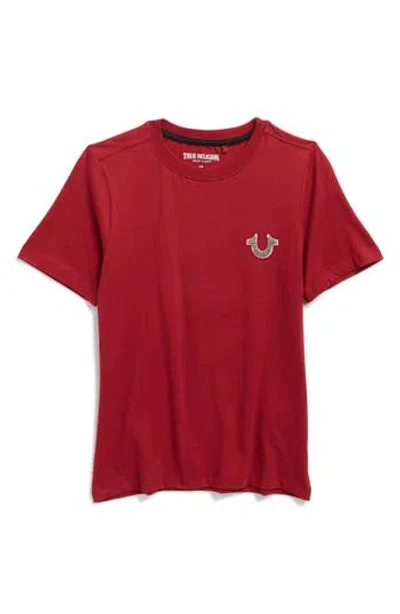 True Religion Kids' Horseshoe Cotton Graphic T-shirt In Red