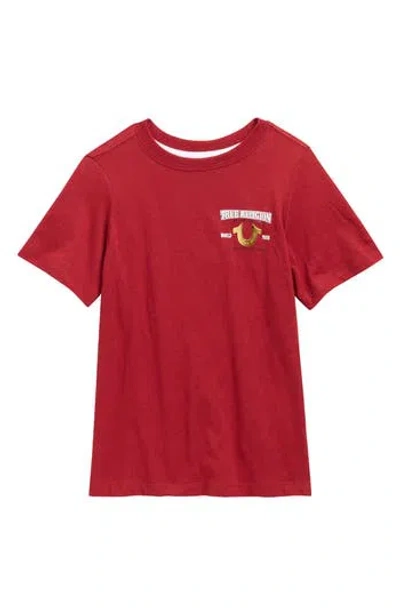 True Religion Kids' Horseshoe Logo Graphic T-shirt In Red