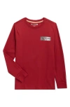 True Religion Kids' Long Sleeve Cotton Graphic T-shirt In Red