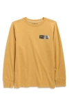 True Religion Kids' Horseshoe Long Sleeve Cotton Graphic T-shirt In Brown