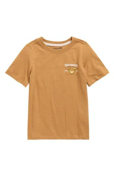 True Religion Kids' Logo Cotton T-shirt In Brown