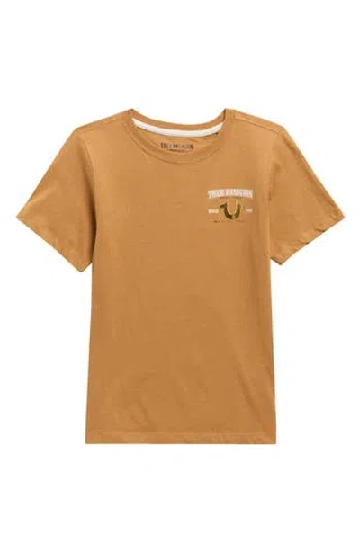 True Religion Kids' Logo Cotton T-shirt In Neutral