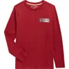 True Religion Kids' Long Sleeve Cotton Graphic T-shirt In Red