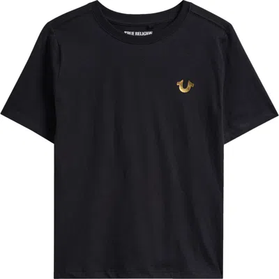 True Religion Kids' Metallic Logo Cotton Graphic T-shirt