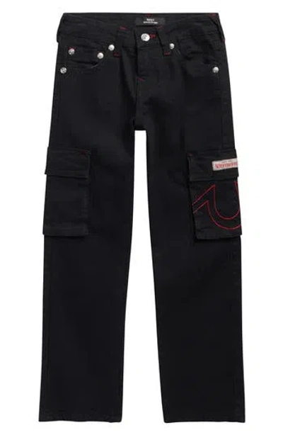 True Religion Kids' Ricky Cargo Jeans In Black