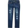 True Religion Kids' Tear & Repair Jeans In Blue