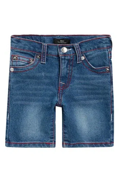 True Religion Kids' Whiskered Denim Shorts In Blue