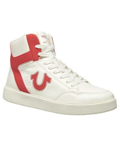 True Religion Kyrie High Top Sneaker In White Red