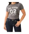 True Religion La Burnout Baby Tee In Black
