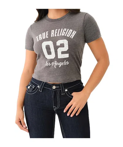 True Religion La Burnout Baby Tee In Black