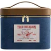 True Religion Large Denim Cosmetic Case With Mirror In Blue
