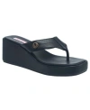 True Religion Latto Slip On Wedge Sandal In Black