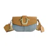 True Religion Licensed Denim Saddle Bag With Oversized Horseshoe Logo In Blue