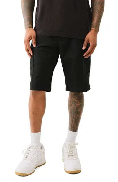 True Religion Logo Belt Cargo Shorts