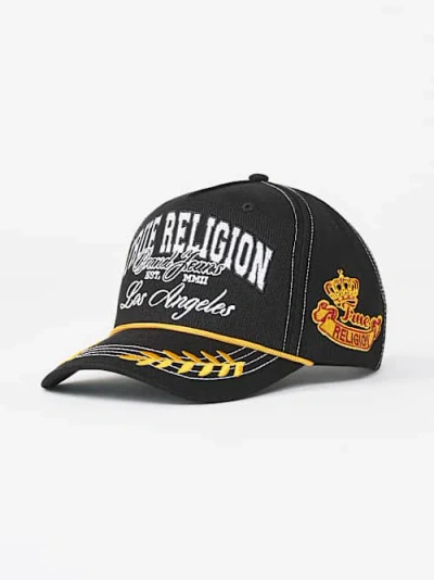 True Religion Logo Branch Baseball Hat In Black