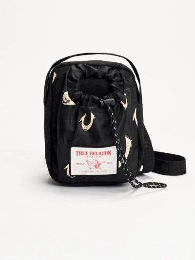 True Religion Logo Bucket Bag In Red