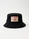 True Religion Logo Bucket Hat In Black