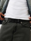 True Religion Logo Buckle Belt In Black