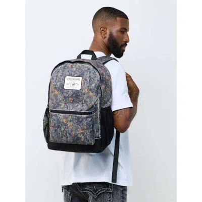 True Religion Logo Camp Patch Backpack In Green
