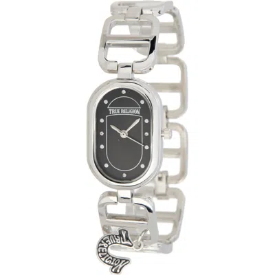 True Religion Logo Charm Bracelet Watch, 28mm In Metallic
