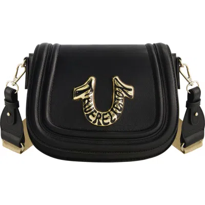 True Religion Logo Crossbody Bag In Black