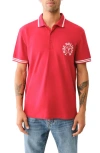 True Religion Logo Embroidered Polo In Red