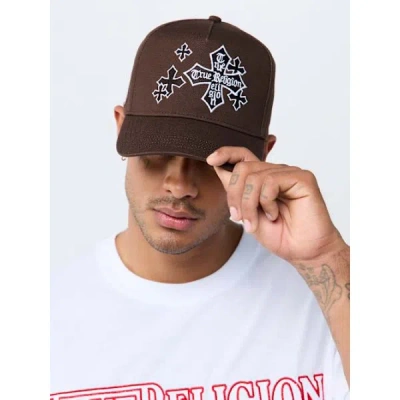 True Religion Logo Graphic Hat In Brown