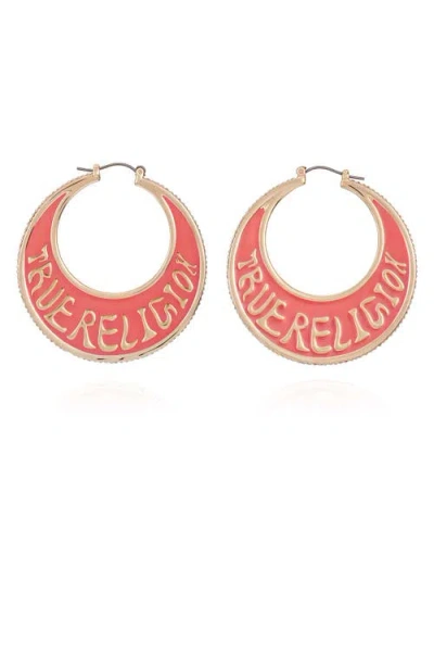 True Religion Logo Hoop In Red