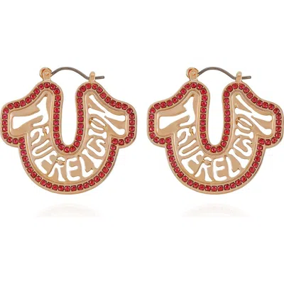 True Religion Logo Horseshoe Hoop In Red
