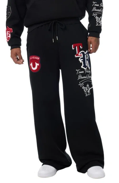 True Religion Logo Patch Baggy Sweatpants In Multi