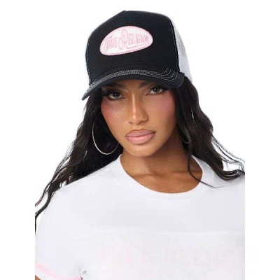 True Religion Logo Patch Trucker Hat In Multi