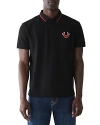 True Religion Crafted With Pride Polo In Jet Black