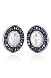 True Religion Logo Stud Earrings In Silver