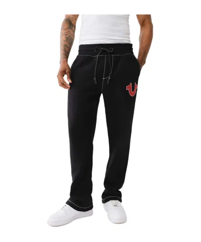 True Religion Logo Sweatpants In Black