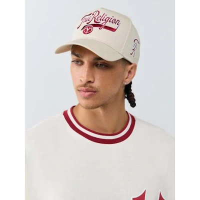 True Religion Logo Swoosh Hat In Neutral
