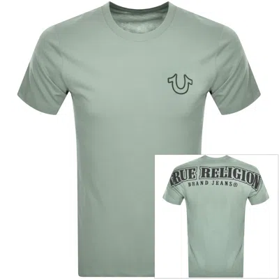 True Religion Logo T Shirt Green