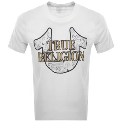 True Religion Logo T Shirt Optic White