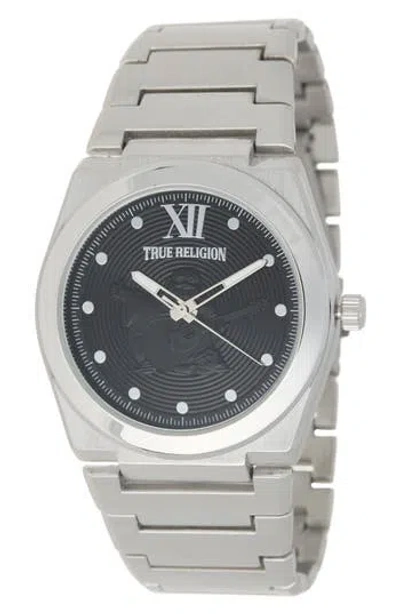 True Religion Logo Two-tone Bracelet Watch, 43mm In Silver