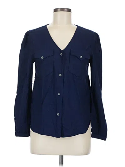 Pre-owned True Religion Long Sleeve Blouse In Blue
