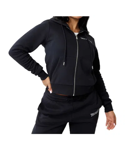 True Religion Long Sleeve Sweatshirt In Black