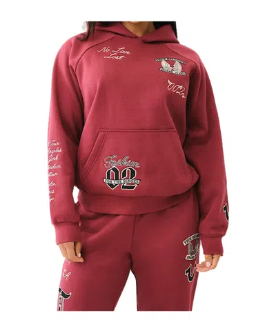 True Religion Long Sleeve Sweatshirt In Red