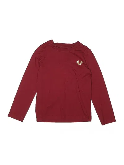 Pre-owned True Religion Kids' Long Sleeve T-shirt In Burgundy