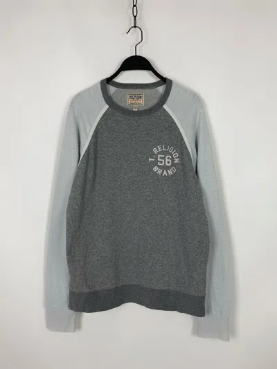 Pre-owned True Religion Long Sleeve T-shirt In Grey