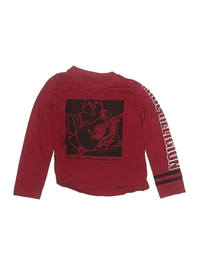 Pre-owned True Religion Kids' Long Sleeve T-shirt In Red