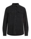 True Religion Man Denim Shirt Black Size L Cotton In Black