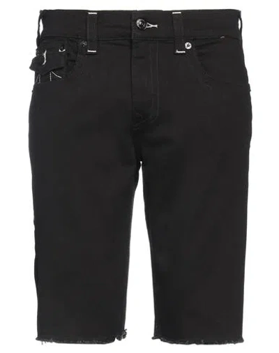 True Religion Man Denim Shorts Black Size 34 Cotton, Polyester, Elastane